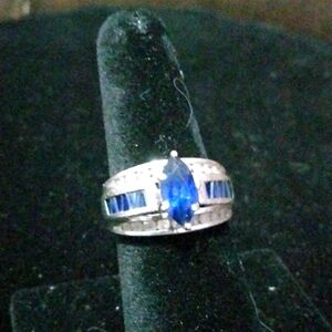 Sterling Silver, Sapphire Ring